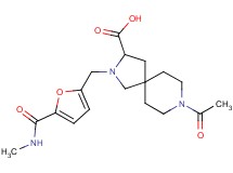 8-acetyl-2-({5-[(methylamino)carbonyl]-2-furyl}methyl)-2,8-diazaspiro[4.5]decane-3-carboxylic acid