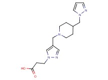 3-(4-{[4-(1H-pyrazol-1-ylmethyl)piperidin-1-yl]methyl}-1H-pyrazol-1-yl)propanoic acid