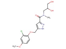 5-[(2-chloro-4-methoxyphenoxy)methyl]-N-(2,3-dihydroxypropyl)-N-methyl-1H-pyrazole-3-carboxamide