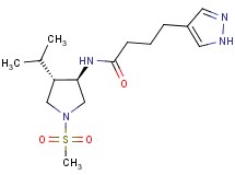 N-[(3R*,4S*)-4-isopropyl-1-(methylsulfonyl)-3-pyrrolidinyl]-4-(1H-pyrazol-4-yl)butanamide