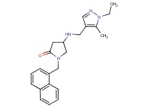 4-{[(1-ethyl-5-methyl-1H-pyrazol-4-yl)methyl]amino}-1-(1-naphthylmethyl)-2-pyrrolidinone