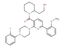 2-(1-{[2-[4-(2-fluorophenyl)-1-piperazinyl]-6-(2-methoxyphenyl)-3-pyridinyl]carbonyl}-2-piperidinyl)ethanol