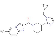 2-({3-[1-(cyclopropylmethyl)-1H-imidazol-2-yl]piperidin-1-yl}carbonyl)-6-methylimidazo[1,2-a]pyridine
