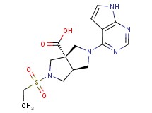 (3aS*,6aS*)-2-(ethylsulfonyl)-5-(7H-pyrrolo[2,3-d]pyrimidin-4-yl)hexahydropyrrolo[3,4-c]pyrrole-3a(1H)-carboxylic acid