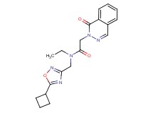 N-[(5-cyclobutyl-1,2,4-oxadiazol-3-yl)methyl]-N-ethyl-2-(1-oxo-2(1H)-phthalazinyl)acetamide