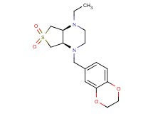 (4aS*,7aR*)-1-(2,3-dihydro-1,4-benzodioxin-6-ylmethyl)-4-ethyloctahydrothieno[3,4-b]pyrazine 6,6-dioxide
