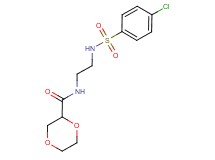 N-(2-{[(4-chlorophenyl)sulfonyl]amino}ethyl)-1,4-dioxane-2-carboxamide