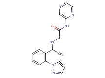 N-pyrazin-2-yl-2-({1-[2-(1H-pyrazol-1-yl)phenyl]ethyl}amino)acetamide