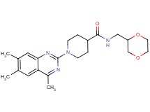 N-(1,4-dioxan-2-ylmethyl)-1-(4,6,7-trimethyl-2-quinazolinyl)-4-piperidinecarboxamide