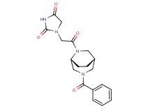 1-{2-[(1S*,5R*)-3-benzoyl-3,6-diazabicyclo[3.2.2]non-6-yl]-2-oxoethyl}-2,4-imidazolidinedione
