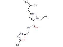 1-ethyl-3-isobutyl-N-[(5-methyl-1,3,4-oxadiazol-2-yl)methyl]-1H-pyrazole-5-carboxamide