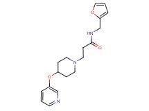 N-(2-furylmethyl)-3-[4-(pyridin-3-yloxy)piperidin-1-yl]propanamide