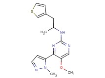 5-methoxy-4-(1-methyl-1H-pyrazol-5-yl)-N-[1-methyl-2-(3-thienyl)ethyl]pyrimidin-2-amine