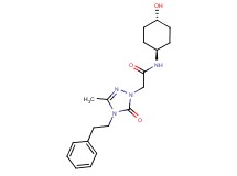 N-(trans-4-hydroxycyclohexyl)-2-[3-methyl-5-oxo-4-(2-phenylethyl)-4,5-dihydro-1H-1,2,4-triazol-1-yl]acetamide