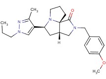 (3aS*,5S*,9aS*)-2-(4-methoxybenzyl)-5-(3-methyl-1-propyl-1H-pyrazol-4-yl)hexahydro-7H-pyrrolo[3,4-g]pyrrolizin-1(2H)-one