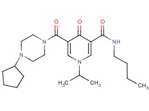 N-butyl-5-[(4-cyclopentyl-1-piperazinyl)carbonyl]-1-isopropyl-4-oxo-1,4-dihydro-3-pyridinecarboxamide