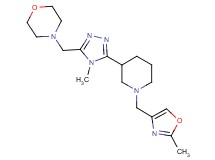 4-[(4-methyl-5-{1-[(2-methyl-1,3-oxazol-4-yl)methyl]piperidin-3-yl}-4H-1,2,4-triazol-3-yl)methyl]morpholine