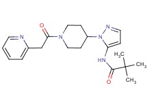 2,2-dimethyl-N-{1-[1-(2-pyridinylacetyl)-4-piperidinyl]-1H-pyrazol-5-yl}propanamide