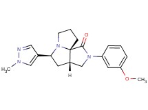 (3aS*,5S*,9aS*)-2-(3-methoxyphenyl)-5-(1-methyl-1H-pyrazol-4-yl)hexahydro-7H-pyrrolo[3,4-g]pyrrolizin-1(2H)-one