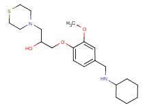 1-{4-[(cyclohexylamino)methyl]-2-methoxyphenoxy}-3-(4-thiomorpholinyl)-2-propanol