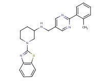 1-(1,3-benzothiazol-2-yl)-N-{[2-(2-methylphenyl)-5-pyrimidinyl]methyl}-3-piperidinamine