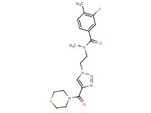3-fluoro-N,4-dimethyl-N-{2-[4-(thiomorpholin-4-ylcarbonyl)-1H-1,2,3-triazol-1-yl]ethyl}benzamide