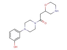 3-[4-(morpholin-2-ylacetyl)piperazin-1-yl]phenol