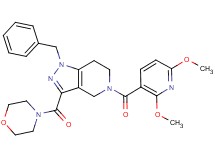1-benzyl-5-[(2,6-dimethoxy-3-pyridinyl)carbonyl]-3-(4-morpholinylcarbonyl)-4,5,6,7-tetrahydro-1H-pyrazolo[4,3-c]pyridine