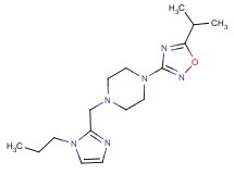 1-(5-isopropyl-1,2,4-oxadiazol-3-yl)-4-[(1-propyl-1H-imidazol-2-yl)methyl]piperazine