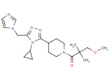 4-[4-cyclopropyl-5-(1H-imidazol-1-ylmethyl)-4H-1,2,4-triazol-3-yl]-1-(3-methoxy-2,2-dimethylpropanoyl)piperidine