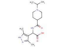 (3,5-dimethyl-1H-pyrazol-4-yl){[(1-isopropyl-4-piperidinyl)carbonyl]amino}acetic acid