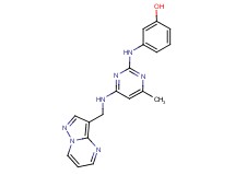 3-({4-methyl-6-[(pyrazolo[1,5-a]pyrimidin-3-ylmethyl)amino]pyrimidin-2-yl}amino)phenol