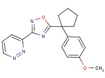 3-{5-[1-(4-methoxyphenyl)cyclopentyl]-1,2,4-oxadiazol-3-yl}pyridazine