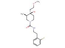 (3R*,4R*)-N-[2-(2-fluorophenyl)ethyl]-4-hydroxy-4-(2-methoxyethyl)-3-methyl-1-piperidinecarboxamide