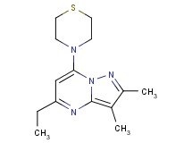 5-ethyl-2,3-dimethyl-7-(4-thiomorpholinyl)pyrazolo[1,5-a]pyrimidine