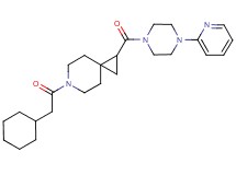 6-(cyclohexylacetyl)-1-{[4-(2-pyridinyl)-1-piperazinyl]carbonyl}-6-azaspiro[2.5]octane