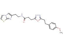 N-(2-imidazo[2,1-b][1,3]thiazol-6-ylethyl)-3-{5-[2-(4-methoxyphenyl)ethyl]-1,3,4-oxadiazol-2-yl}propanamide