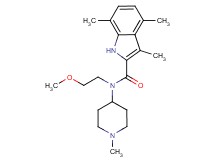 N-(2-methoxyethyl)-3,4,7-trimethyl-N-(1-methyl-4-piperidinyl)-1H-indole-2-carboxamide