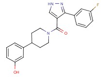 3-(1-{[3-(3-fluorophenyl)-1H-pyrazol-4-yl]carbonyl}-4-piperidinyl)phenol