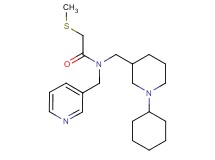 N-[(1-cyclohexyl-3-piperidinyl)methyl]-2-(methylthio)-N-(3-pyridinylmethyl)acetamide
