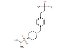 4-[4-(3-hydroxy-3-methylbutyl)benzyl]-N,N-dimethyl-1-piperazinesulfonamide
