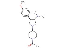 (3S*,4R*)-1-(1-acetyl-4-piperidinyl)-4-(4-methoxyphenyl)-N,N-dimethyl-3-pyrrolidinamine