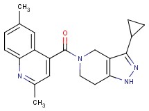4-[(3-cyclopropyl-1,4,6,7-tetrahydro-5H-pyrazolo[4,3-c]pyridin-5-yl)carbonyl]-2,6-dimethylquinoline trifluoroacetate