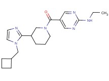 5-({3-[1-(cyclobutylmethyl)-1H-imidazol-2-yl]-1-piperidinyl}carbonyl)-N-ethyl-2-pyrimidinamine