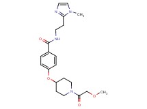 4-{[1-(methoxyacetyl)piperidin-4-yl]oxy}-N-[2-(1-methyl-1H-imidazol-2-yl)ethyl]benzamide