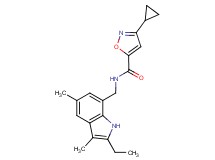 3-cyclopropyl-N-[(2-ethyl-3,5-dimethyl-1H-indol-7-yl)methyl]isoxazole-5-carboxamide