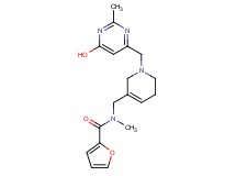 N-({1-[(6-hydroxy-2-methylpyrimidin-4-yl)methyl]-1,2,5,6-tetrahydropyridin-3-yl}methyl)-N-methyl-2-furamide