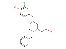 4-{[4-benzyl-3-(2-hydroxyethyl)-1-piperazinyl]methyl}-2-chlorophenol