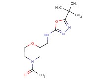 N-[(4-acetylmorpholin-2-yl)methyl]-5-tert-butyl-1,3,4-oxadiazol-2-amine
