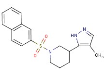 3-(4-methyl-1H-pyrazol-5-yl)-1-(2-naphthylsulfonyl)piperidine